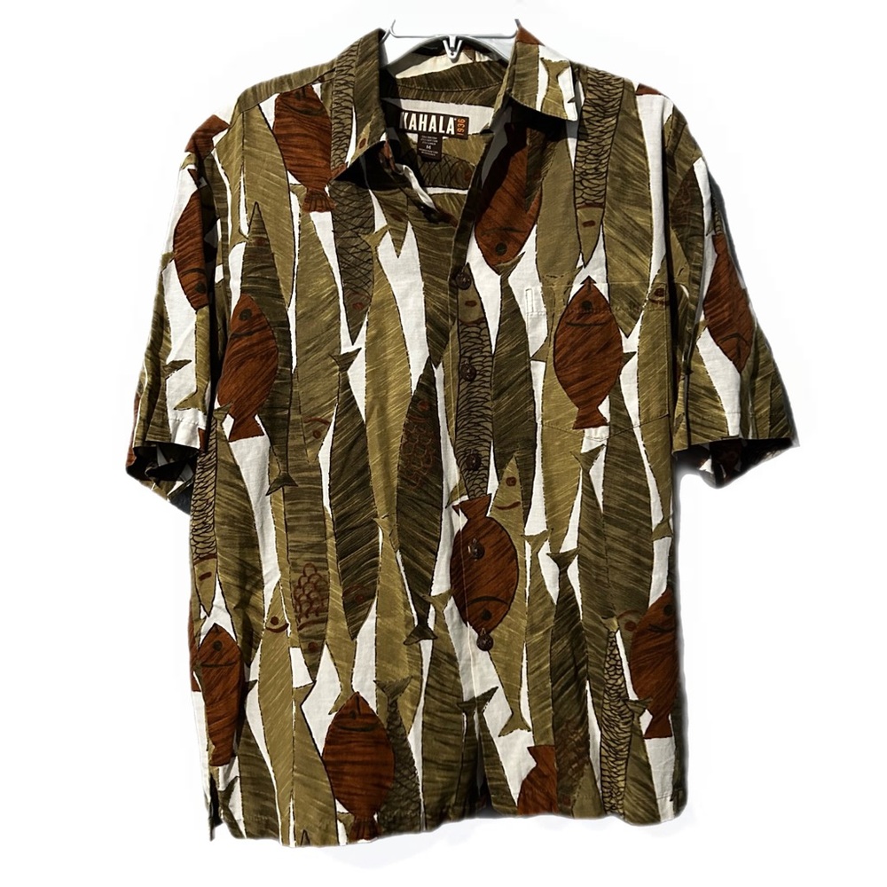 KAHALA 1936 Hawaiian Fish Shirt| Upstrm Bf Shirt| Size Medium